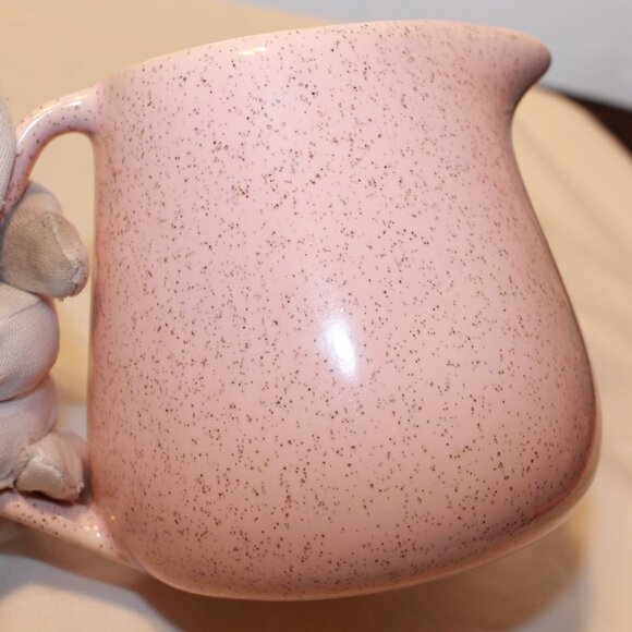 Bauer Mid Century Pink Speckled 4.5" Pitcher - Vintage Retro Grannycore - EUC - Picture 10 of 10